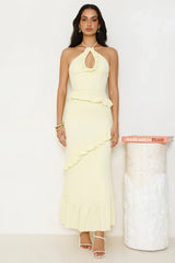 Mango Mojito Halter Maxi Dress
