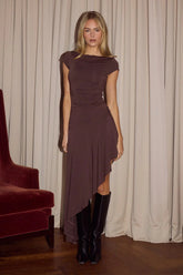 Lui Midi Dress - Bitter Chocolate