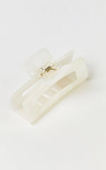 Wilda Hair Clip - Rectangle Claw Hair Clip in Cream