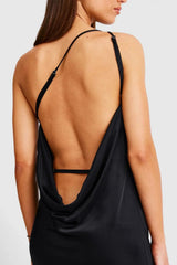 Aubrey Cowl Back Maxi Dress - Black