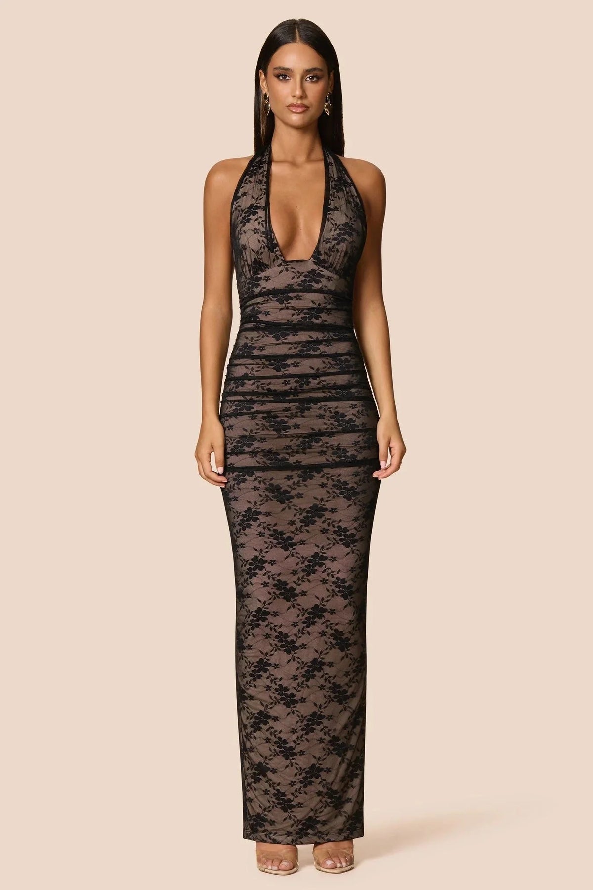 Nookie Arabella Halter Maxi Dress -  Black