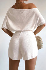 Miami Knit Romper - White