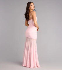 Sherrie Mesh Slit Mermaid Formal Dress