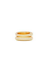 Dome Ring Set - 18k Gold Plated