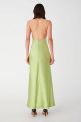 Evianna Satin Gown - Lime