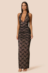 Nookie Arabella Halter Maxi Dress -  Black