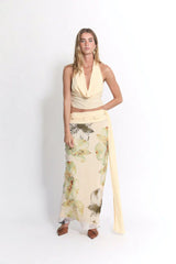 Seren - Cowl Top and Maxi Skirt Set