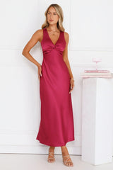 Doing The Most Satin Maxi Dress