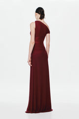 Misha Sisal Mesh Maxi Dress - Port