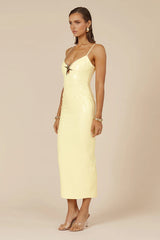 Benito Midi Dress - Lemon